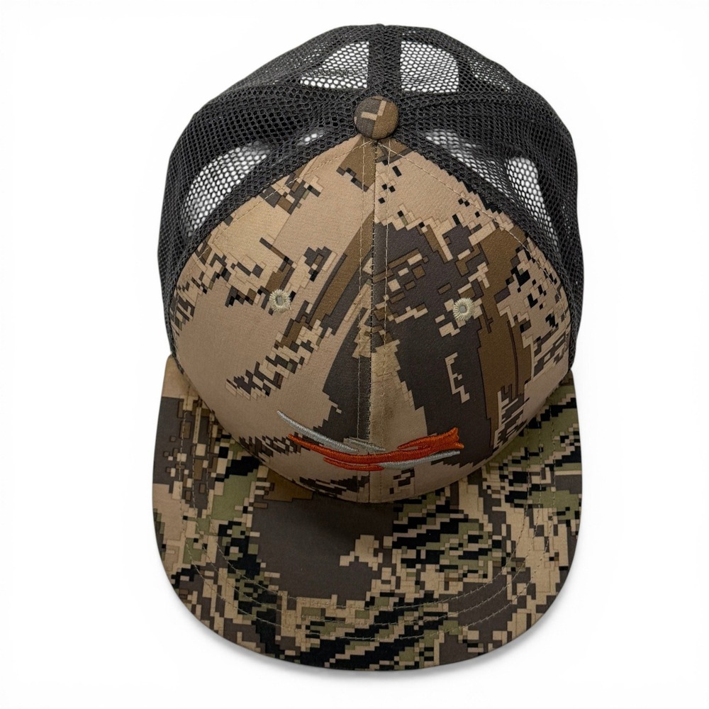 Sitka Gear Mens Digital Camo Mesh Back Trucker Hat Snapback Hunting Cap Brown - Picture 2 of 12